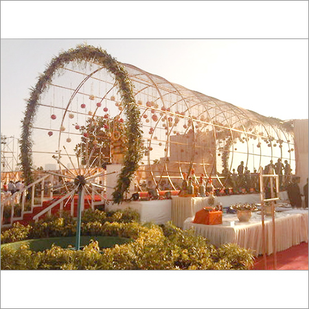 Round Tunnel Truss Structure - Aluminum & Steel 60 x 40 x 33 ft Silver Color - Sturdy Breakage Resistant Innovative Design for Events