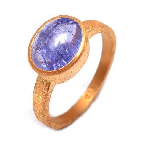 Round Tanzanite Gemstone Ring