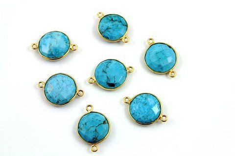 Turquoise gemstone connector