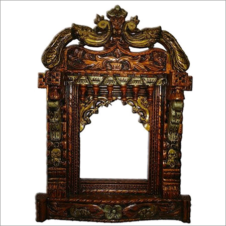 Traditional Rajasthani Style Hand-carved Wooden Jharokha 7288