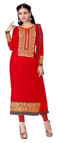 Red color salwar kameez