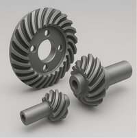 Spiralbevel Gear And Spiralbevel Gear Shaft - Color: Silver