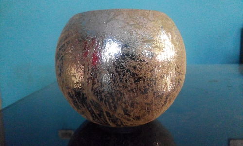 Antique Silver Glass Votive
