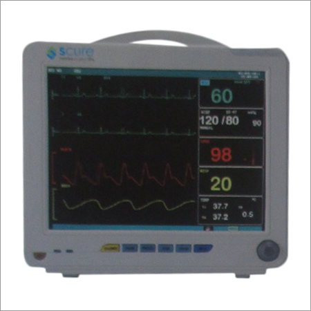 Multi Parameter Monitor - 8 Inch High Resolution TFT LCD, Intelligent Pressure Oscillation & 1000 NIBP Data Storage, Built-in Battery Backup & Recorder