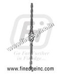 Wrought Iron Pickets - Wrought Iron, 75x1000mm, 12mm Square Base | Twisted Style, Polished Finish, Durable, Modular Design