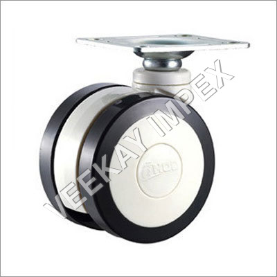 Medical PU Black Caster Wheel (Twin Wheel)