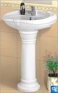 ceramic pedestal wash basin