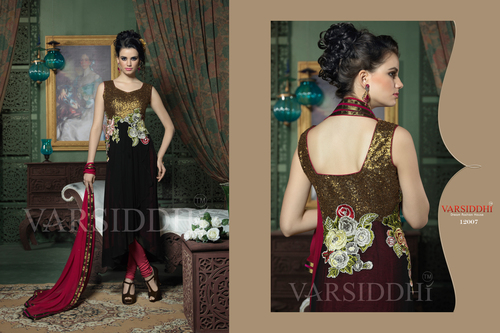 Jiya - Silk Velvet Pakistani Suit, Brown | Zardozi Embroidery, Bright Colors, Stylish Patterns, Comfortable Fit