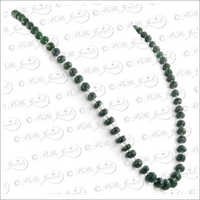 Single Row Emerald Gemstone Beaded Necklace