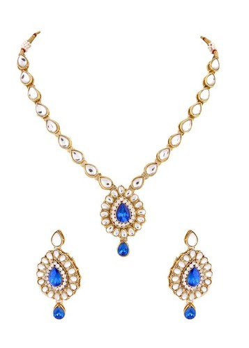 Royal Blue Kundan Pendant Set 338