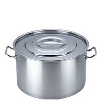 Hk Low Soup Pot with Lid, Stackable, SS