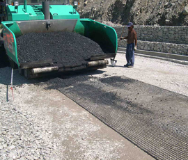 Road Paving Reinforcement with Geogrid
