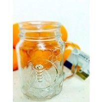 Honeycomb & Bee Mug 17 oz Clear Glass