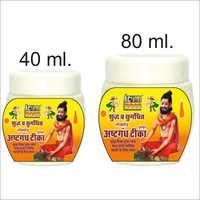 Ashtagandha Liquid Teeka - Yellow, 40 ml & 80 ml | Light Weight, Vibrant Color, Cooling Sensation, Good Fragrance, Indian Religious Style