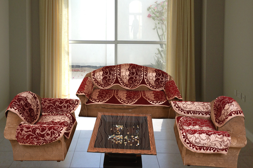 Sofa Covers - Chenille Fabric, 23x27 Inches, Assorted Designs And Colors | No Zipper, Rectangular Shape, Suitable For Home And Hotel Use