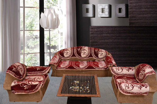 Sofa Covers - Chenille Fabric, 23x27 Inches, Multi-Designs & Colors | Ideal for Home & Hotel Decor, Eye-Catching Printed Panels, 10-Piece Set