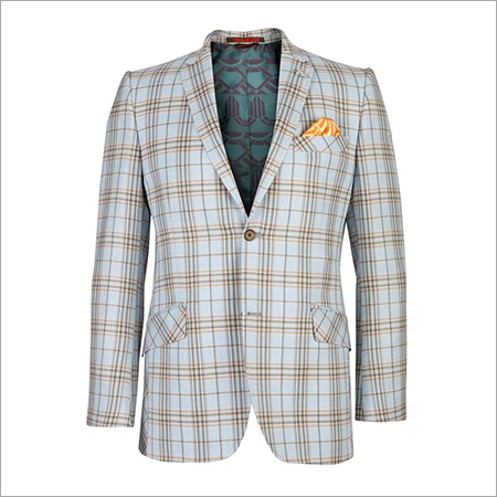 Blazer - Linen Blend, Multiple Sizes, Light Blue | Single Button Closure, Stylish Design, Comfortable Fit, Two Side Pockets, Viscose Lining