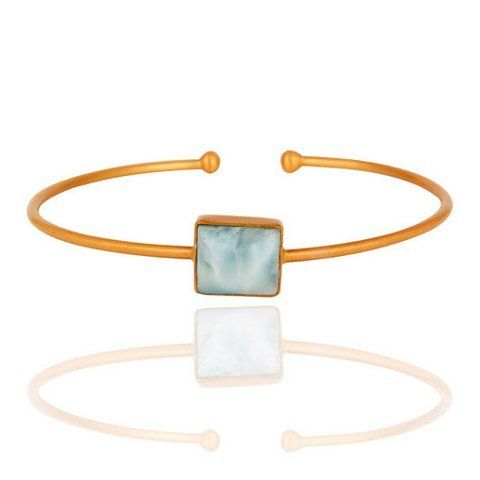 Fashion Aqua Chalcedony Gemstone Bracelet