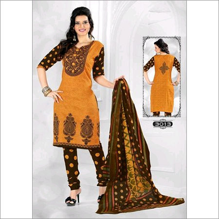 New Salwar Kameez Suits - Cotton Fabric, Orange, 16 Printed Designs | Ready to Ship, Hanger Packing