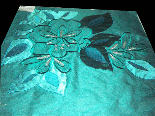 Embroidered And Applique In 100% Silk