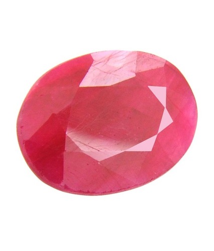 Certified Oval Cut Ruby Gemstone