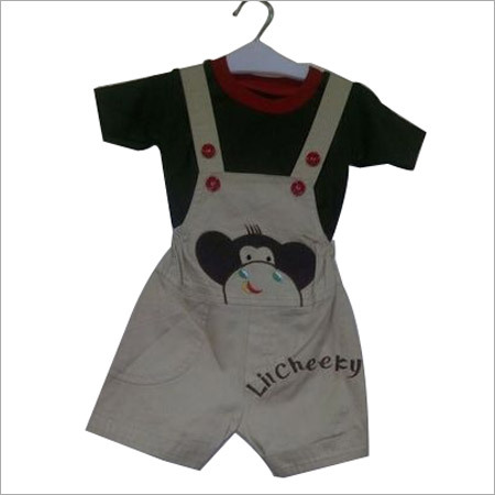 Boys Gallies - Textile & Hosiery 6m-4y Beige, Embroidered Soft Fabric Two-Piece Romper Set