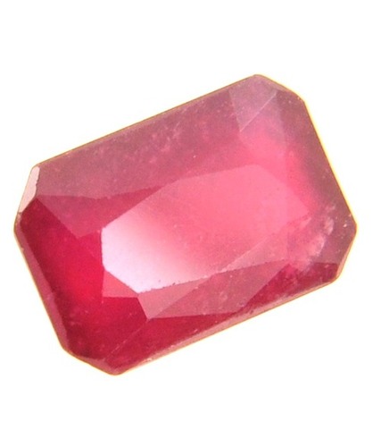 Octagonal Step Cut Natural Ruby Gemstone