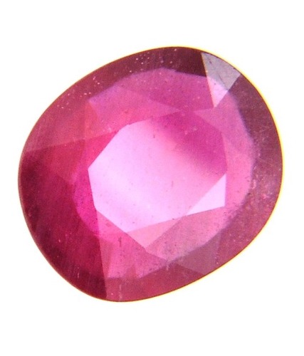 Certified Oval Shape Precious Ruby Gemstone