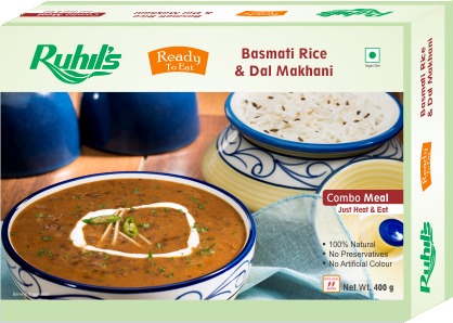 Ready To Eat Basmati Rice and Dal Makhni