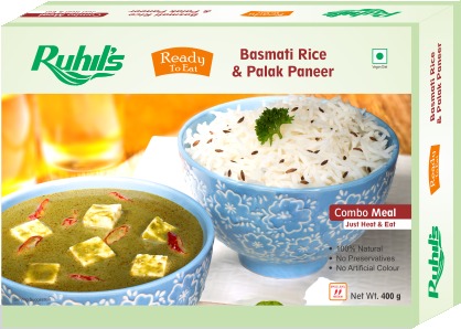 Ready To Eat Basmati Rice and Palak Paneer