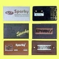 PU Metal Label - Rubber Material, Rectangle Shape | Solvent Adhesive For Garments Usage