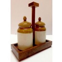 Ceramic Pickle Martaban 4 inches with lid