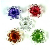 Lotus Multicolored Candle Stand Lotus Multicolored Candle Stand