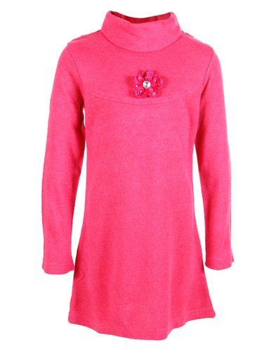 Tunic - Cotton Blend 24 Inches Pink | Soft Fabric Stylish Design Comfortable Fit Durable Material Turtleneck Long Sleeves