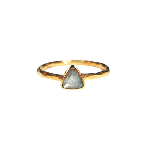 Pear Labradorite Gemstone Ring