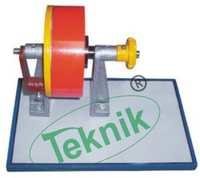 Mechanical Brake System - Vertical Wooden Base Unit With Operating Lever, Full Size Model For Mechanism Engineering Applications