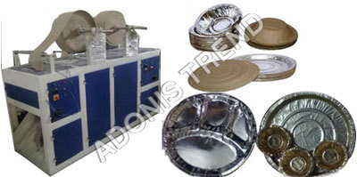 Automatic Double Die Thali Making Machine - Stainless Steel, 400 kg | 240V Voltage, 1-Year Warranty, Blue and Silver Finish, Fully Automatic Design