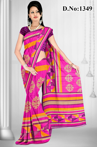 Multi Design Printed Saree