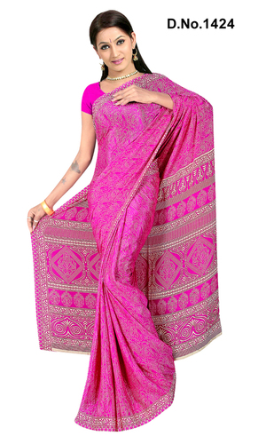 Green Embroidery Saree