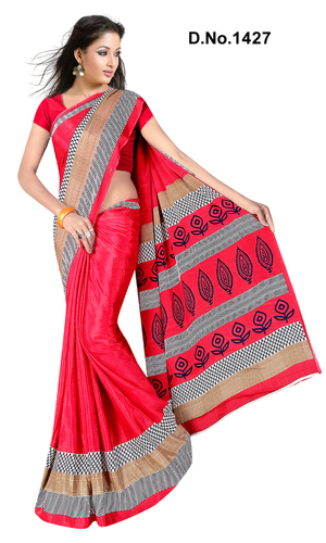 Casual Wear Saree - Cotton Silk, 5.5 Meters, Pink | Elegant Design, Soft Fabric, Comfortable Fit
