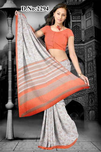 Indian Sarees Wholesaler - Silk, Cotton, Variable Size, White, Printed | Wholesale Prices, Variety Designs, Bulk Discounts, Fast Shipping