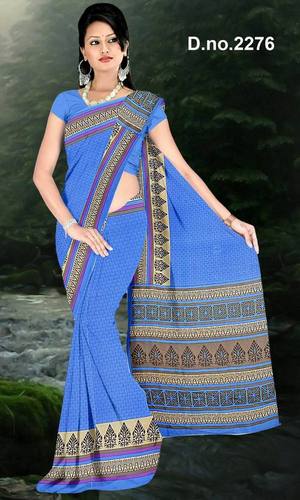 Orange Color Georgette Saree