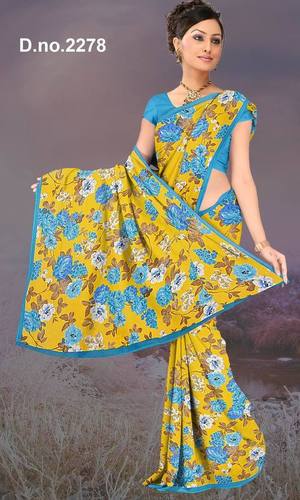 Daily Wear Orange Color Saree