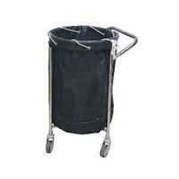 Black Soiled Linen Trolley Canvas Bag