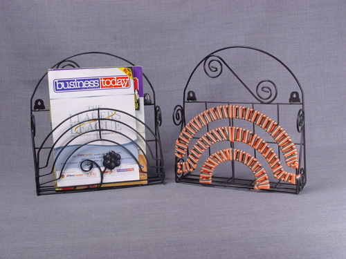 Magazine Fancy - Metal PVC, 12x8x2 Inches, Black | Durable Design, Elegant Style, Wall Mounted