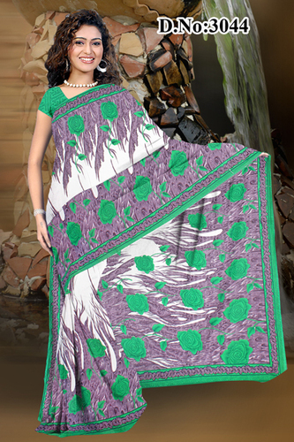 Beige Color Georgette Saree