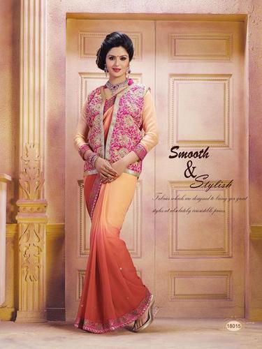 Embroidered Silk Saree