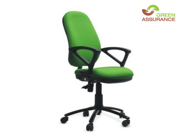 Godrej Workstation Chair - Fabric & Metal, 45x50x80cm, Green | Ergonomic Design, Lumbar Support, Adjustable Height