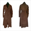 Ladies Long Brown Leather Coats - Goat Leather, S-xl, Brown | Water-repellent, Tear Resistance, Attractive Prints, Optimum Finish