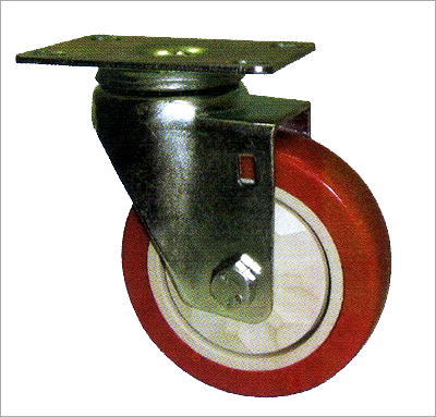 Red Polyurethane Caster Wheel